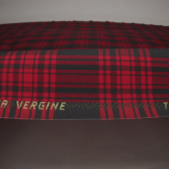 Virgin Wool Twill Made in Italy - Red and Black Plaid