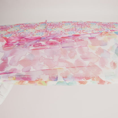 Rainbow Petals Watercolor Printed Tulle