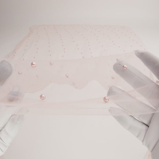 Beaded Tulle - Mellow Rose - Sylvie Collection - Image 6 of 7