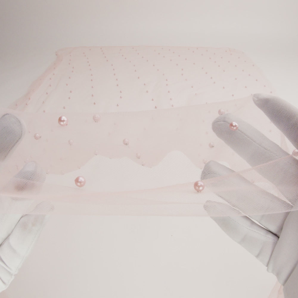 Beaded Tulle - Mellow Rose - Sylvie Collection - Image 6 of 7