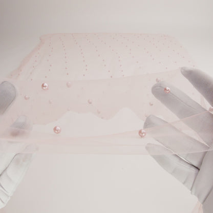 Beaded Tulle - Mellow Rose - Sylvie Collection