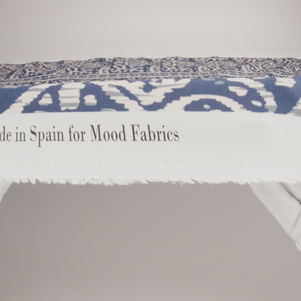 Mood Exclusive Blue Sun Carvings Sustainable Viscose and Polyester Twill - Image 6 of 6