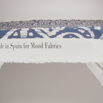 Mood Exclusive Blue Sun Carvings Sustainable Viscose and Polyester Twill