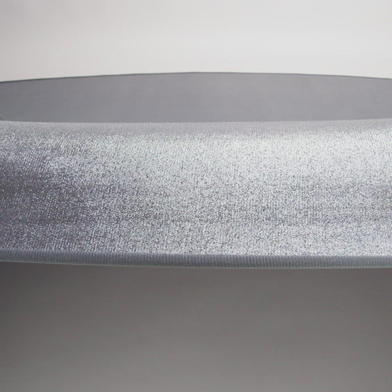 Foiled ITY Interlock Knit - Steel Gray and Silver - Gaby Collection