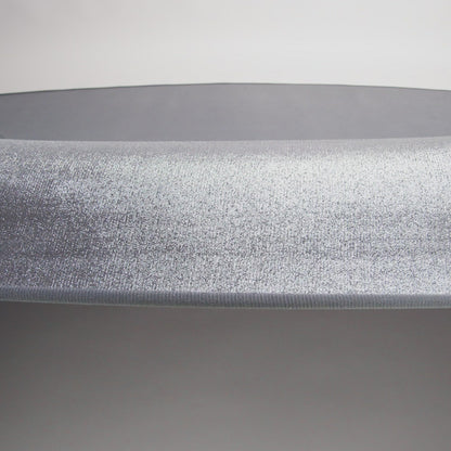 Foiled ITY Interlock Knit - Steel Gray and Silver - Gaby Collection