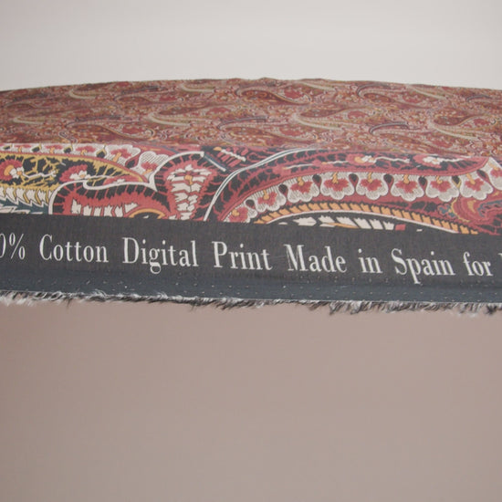 Cotton Voile - Brown and Red Paisley - Only By Luck Print - Mood Exclusive Kenko Collection