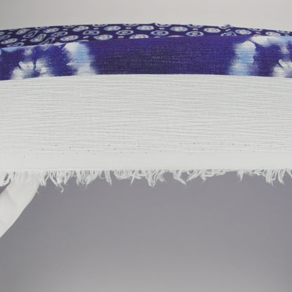 Slubbed Gauzy Cotton Woven - Indigo, Light Blue and White Small Tie Dye Spots - Mood Exclusive Dandelion Daydream Print
