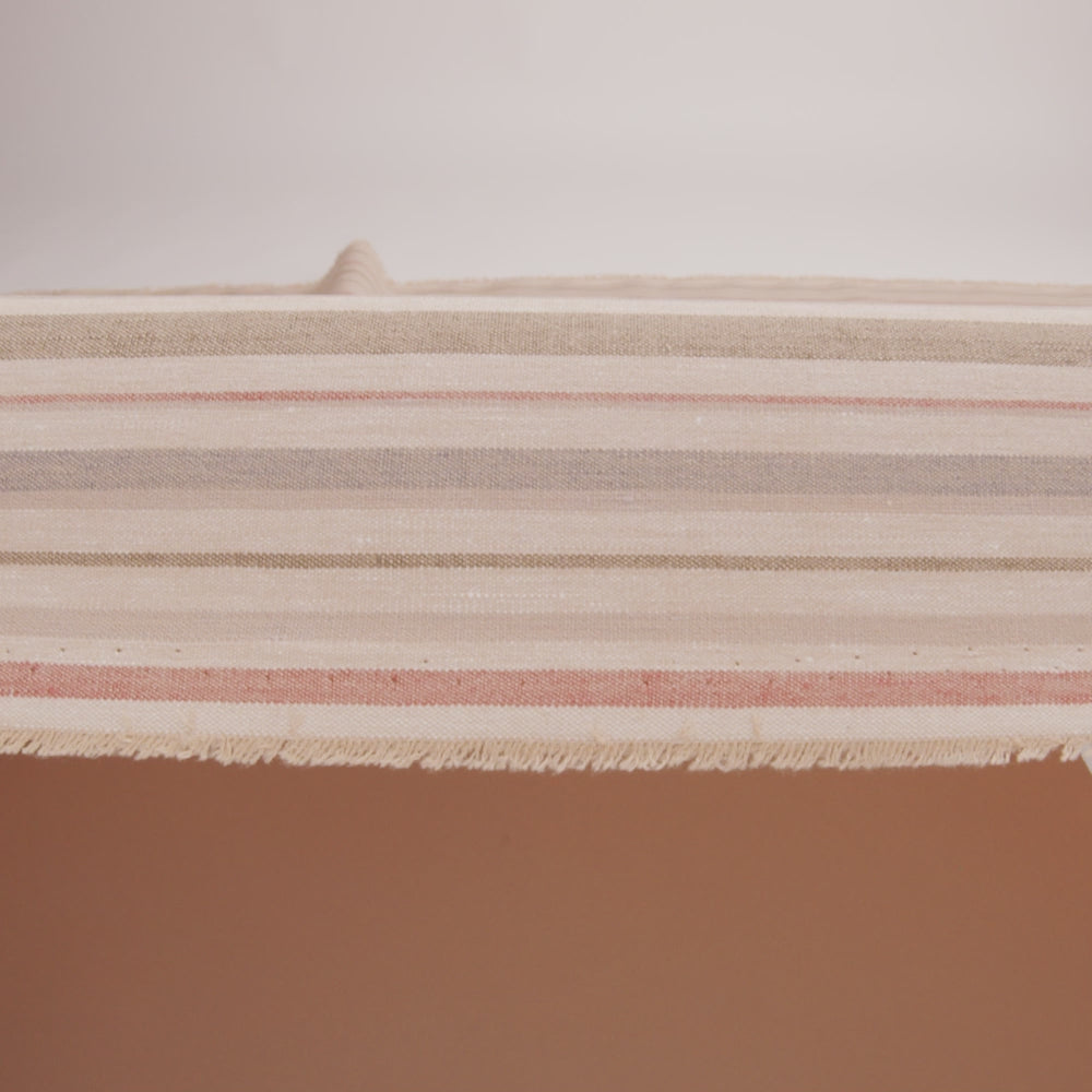 Olive, Tangerine and Smoke Gray Striped Stretch Linen and Rayon Woven - Image 5 of 5