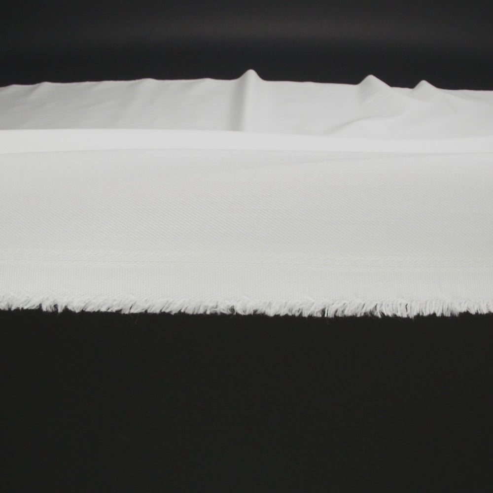 Italian Off-White Stretch Cotton Twill - Image 5 of 5