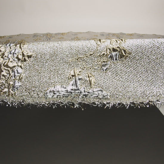 Metallic Silver and Gold Floral Luxury Brocade