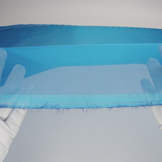 Chiffon-Like Silk Voile - Turquoise and Royal Blue Iridescent - Adelaide Collection