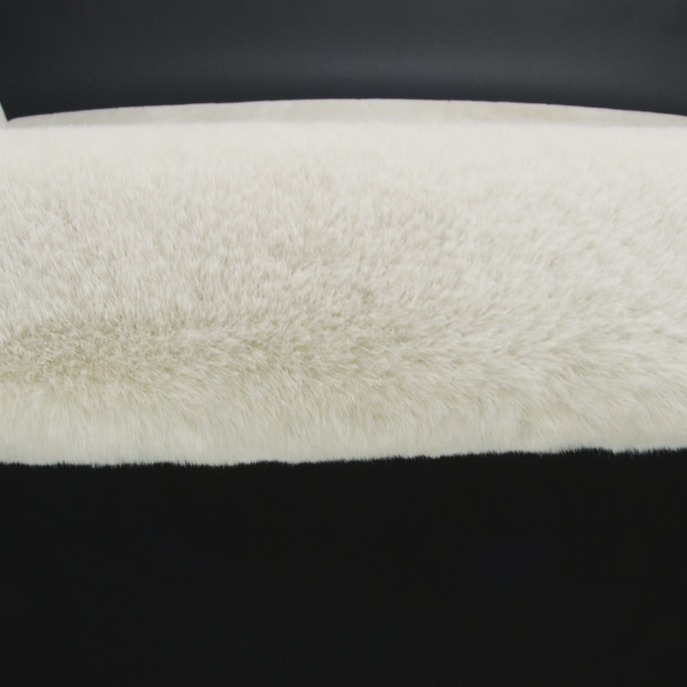 Plush Short Pile Recycled Polyester Faux Fur - Off White