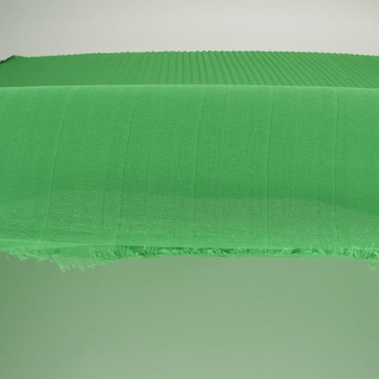 Accordion Pleated Chiffon - Kelly Green - Etereo Collection
