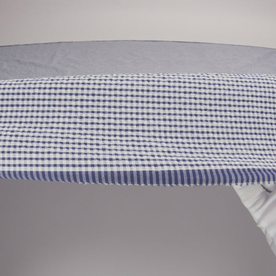 Polyester and Cotton Seersucker - Dark Blue and White Checks - Wylie Collection - Image 6 of 7