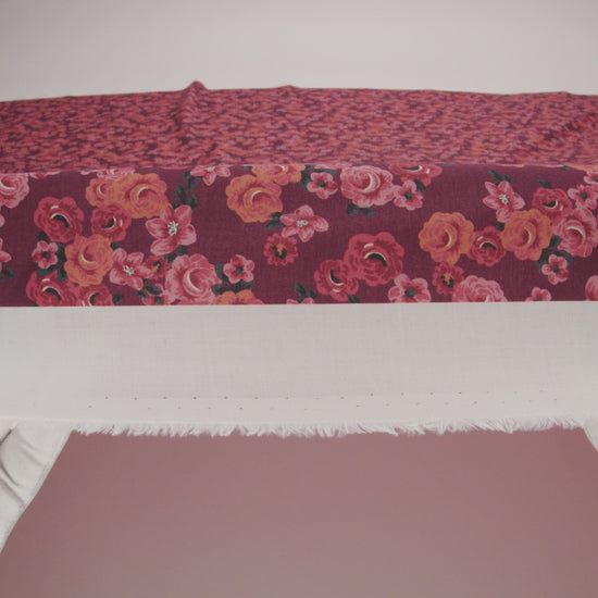 Cotton Voile - Red Floral - Rose Garden Romance Print - Mood Exclusive Rockland Collection - Image 6 of 7