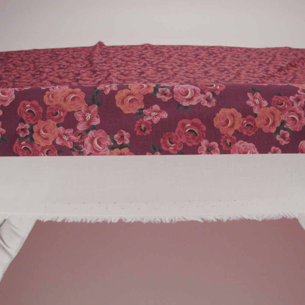 Cotton Voile - Red Floral - Rose Garden Romance Print - Mood Exclusive Rockland Collection - Image 6 of 7