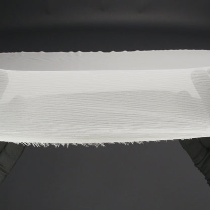 Crinkled Silk Chiffon - Whisper White - Premium Collection