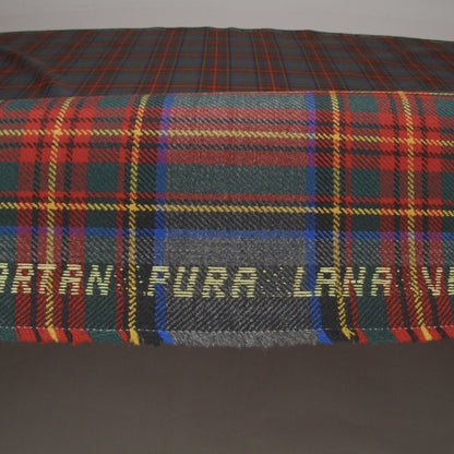 Virgin Wool Twill Made in Italy - Heathered Gray, Red and Yellow Plaid