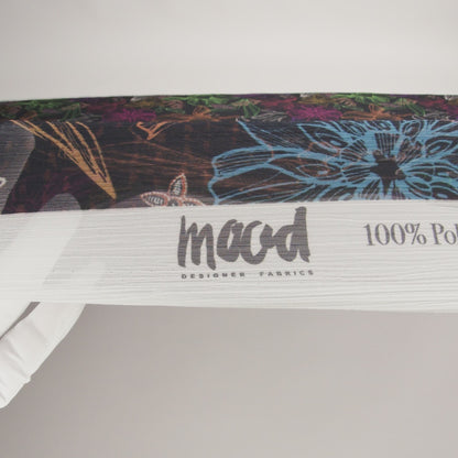 Mood Exclusive Purple Tunnel of Wonder Crinkled Polyester Chiffon