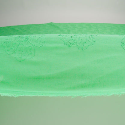 Embroidered Eyelet Cotton Voile - Ming Green Big Tossed Flowers - Naomi Collection
