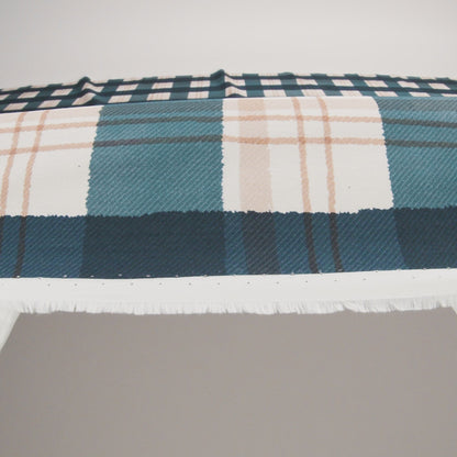 Mood Exclusive Navy Plaid to be Here Cotton Poplin
