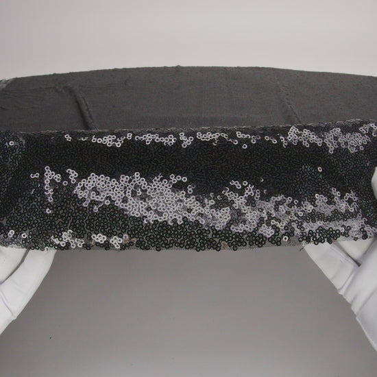 Mesh with Baby Sequins - Black - Mariah Collection