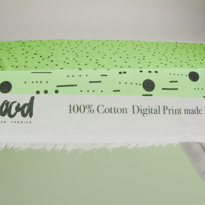Mood Exclusive Mint Dot-Dash Decode Cotton Crepe