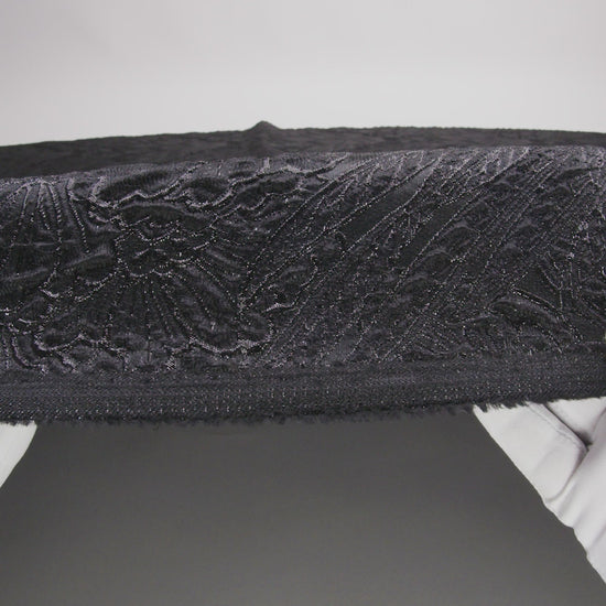 Metallic Black Gleaming Garden Luxury Brocade