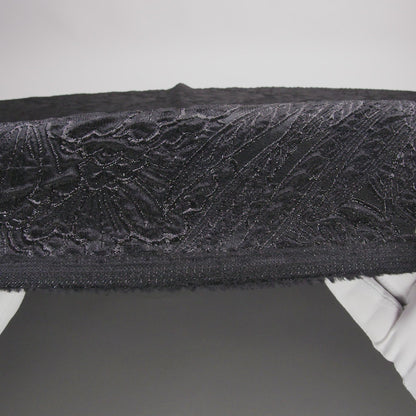 Metallic Black Gleaming Garden Luxury Brocade