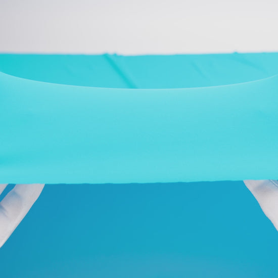 Recycled Swimwear Tricot, UV Protective - Cyan Blue - Santorini Plus Collection - Image 6 of 7