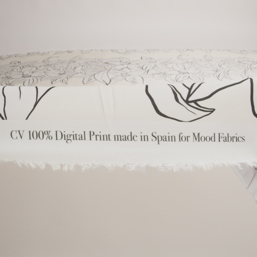 Rayon Challis - White Floral - Central Park Spring Print - Mood Exclusive Metro Collection - Image 6 of 7