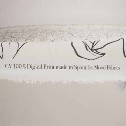 Rayon Challis - White Floral - Central Park Spring Print - Mood Exclusive Metro Collection