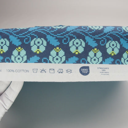 Printed Quilting Cotton by Anna Maria Textiles for Northcott - Dusk Curled Vine Floral - Heiress Collection