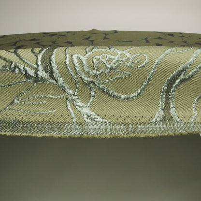Metallic Olive and Moss Outlined Florals Luxury Brocade