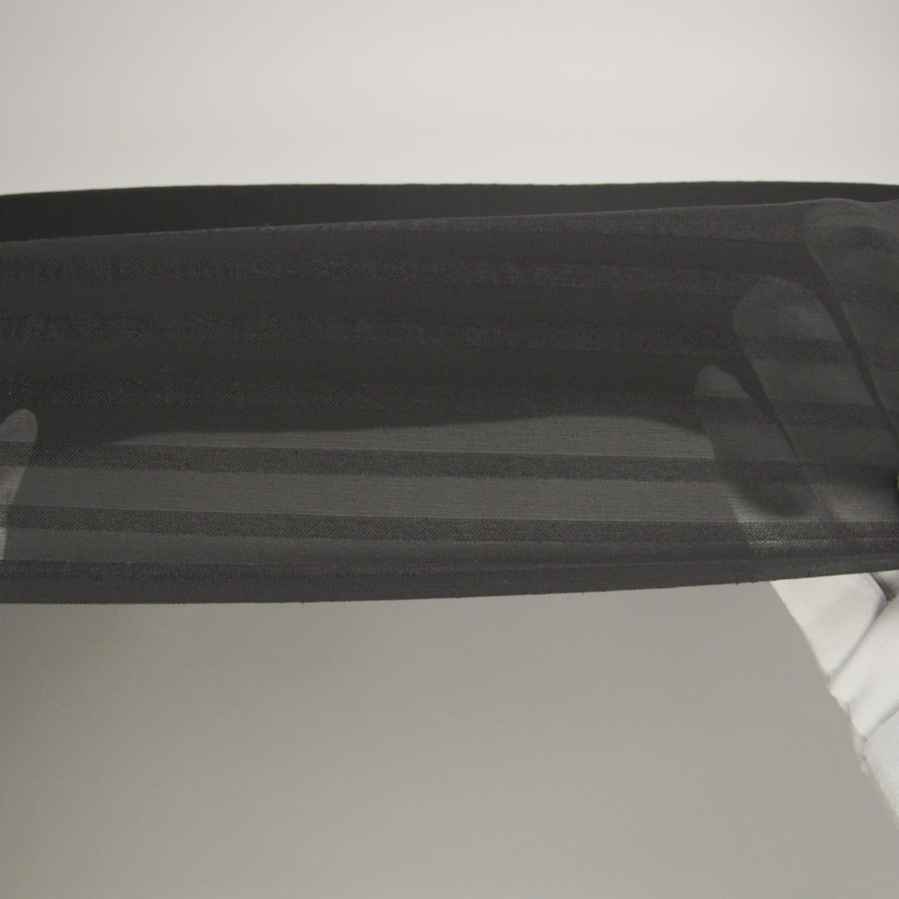Famous Australian Designer Black Silk Georgette with Twill Stripes - Image 5 of 5
