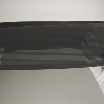Famous Australian Designer Black Silk Georgette with Twill Stripes