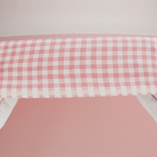 Linen Gingham - Shell Pink and White - Torres Collection
