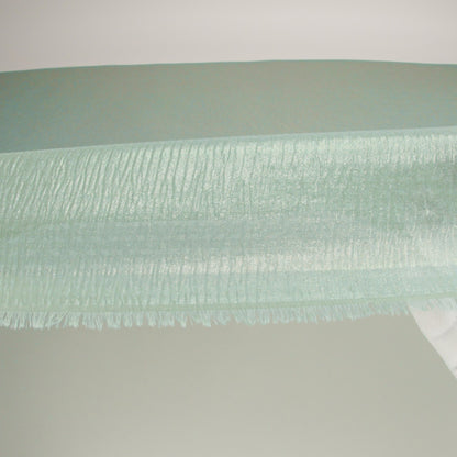 Polyester Chiffon Plisse with All-Over Foil - Green and Gold - Honey Collection