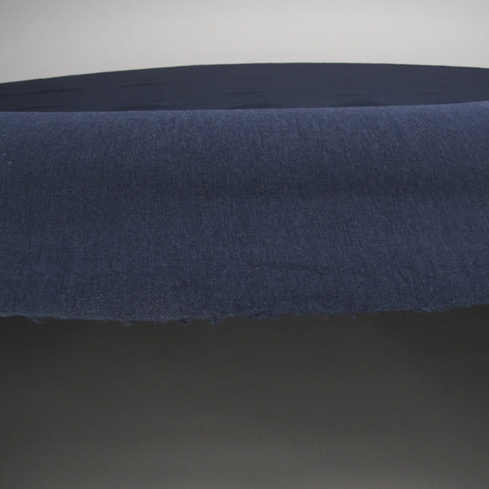 Bamboo and Cotton Stretch Knit Fleece - Navy - Jessamyn Collection