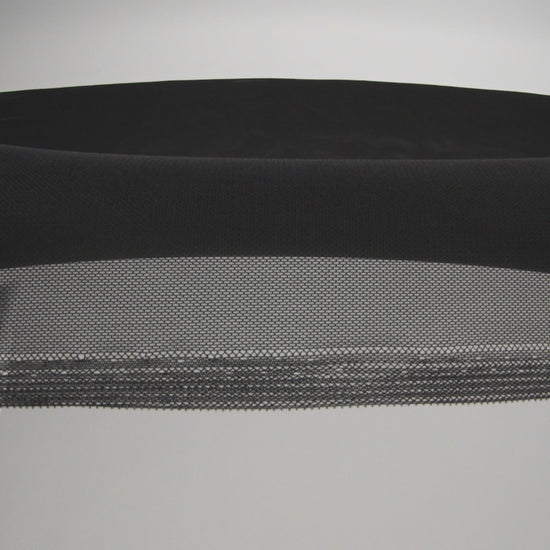 Polyester Stretch Mesh - Black - Designer Deadstock