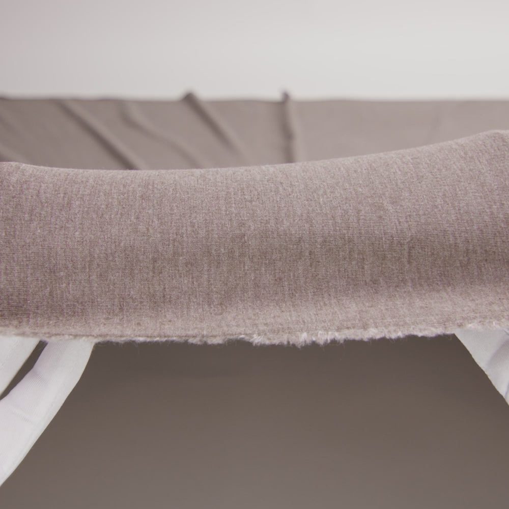 Bamboo and Cotton Stretch Knit Fleece - Heathered Chocolate - Jessamyn Collection