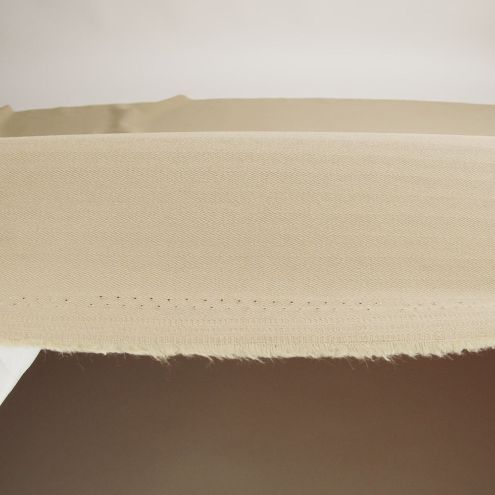 Cotton Herringbone Twill Coutil - Beige - Farrah Collection