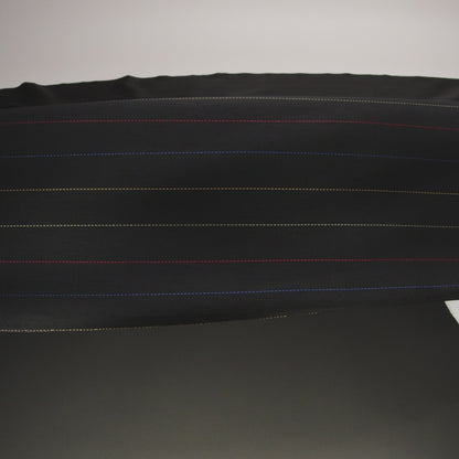 Black and Rainbow Pinstriped Acetate Twill Lining