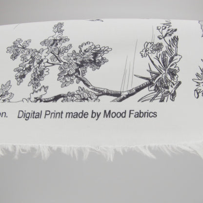 Cotton Voile - Black and White Classic Toile de Jouy