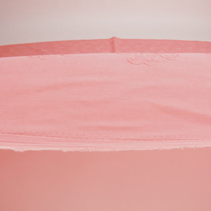 Embroidered Eyelet Cotton Voile - Warm Coral Big Tossed Flowers - Naomi Collection