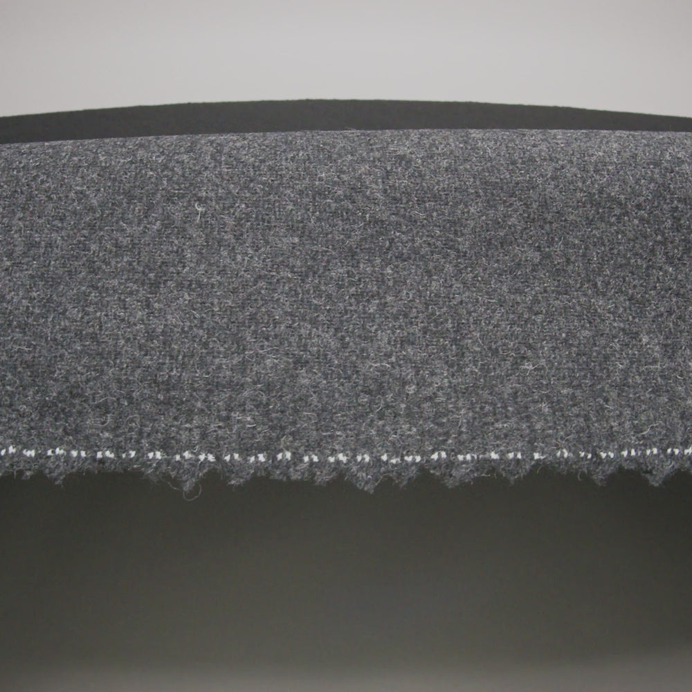 Recycled Brushed Wool Blend Twill Coating - Smoke Gray - Made in Italy - Maeve Collection - Image 6 of 6