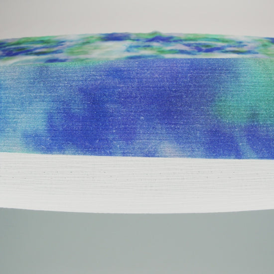 Slubbed Gauzy Cotton Woven - Ultramarine Blue, Green and Teal Soft Tie Dye - Mood Exclusive Soft Sighs Print