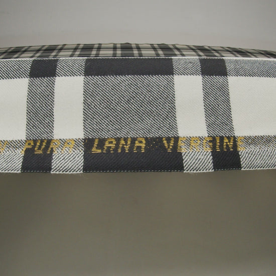 Virgin Wool Twill Made in Italy - Black and White Big Plaid - Image 6 of 6