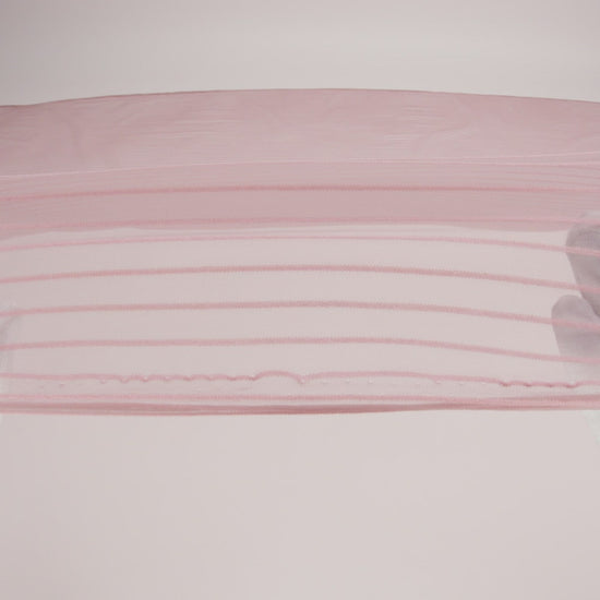 Embroidery Striped Tulle - Dusty Rose - Elsinore Collection
