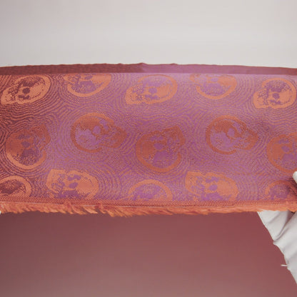 Skulls Jacquard Lining - Orange and Lavender Bi-Color - Thalia Collection